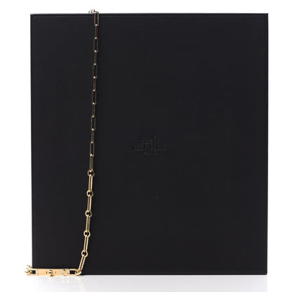 Hermes 18K Yellow Gold Diamond PM Kelly Chaine Double Tour Necklace 6 of 6