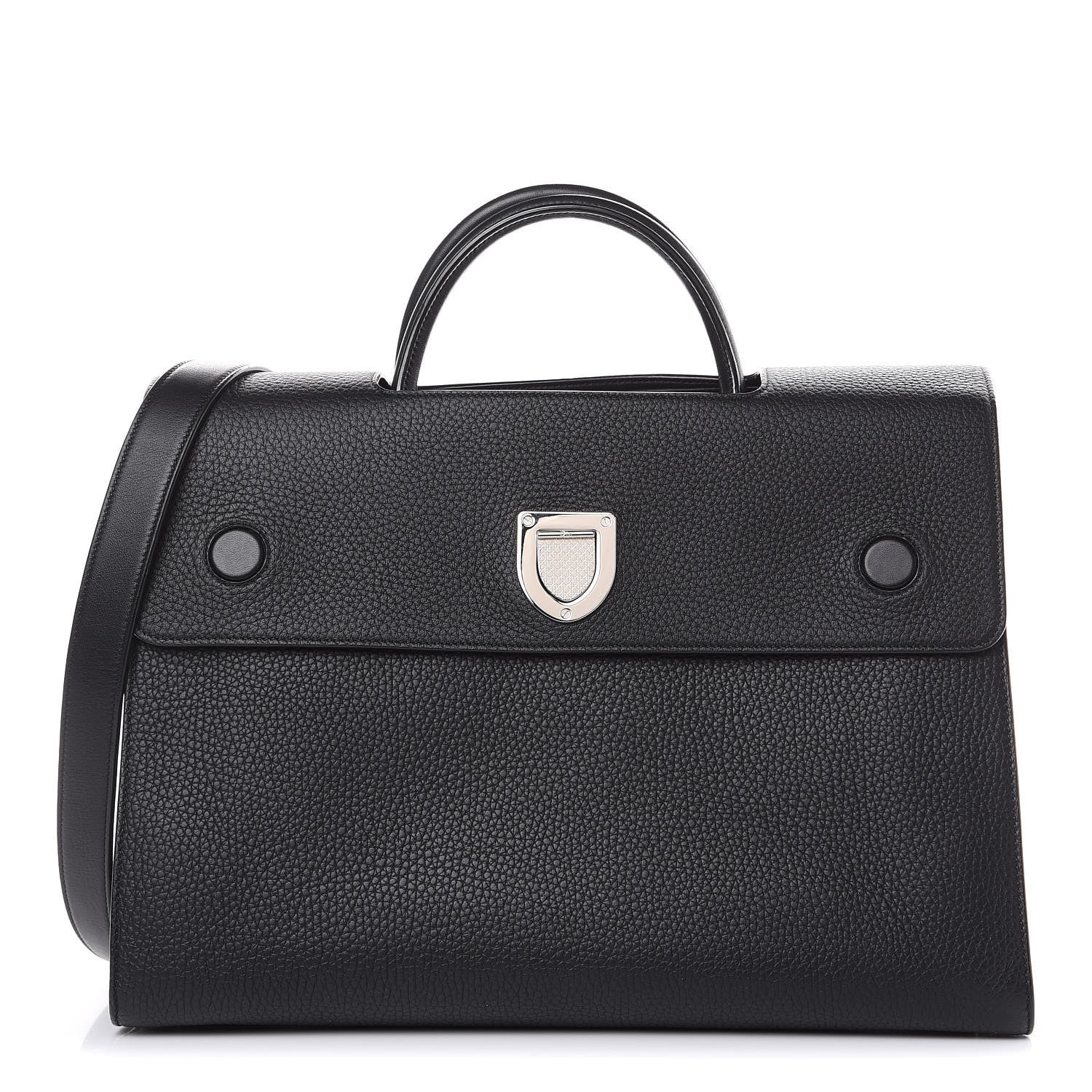 Christian Dior Grained Calfskin Large Diorever Flap Black 1 of 13