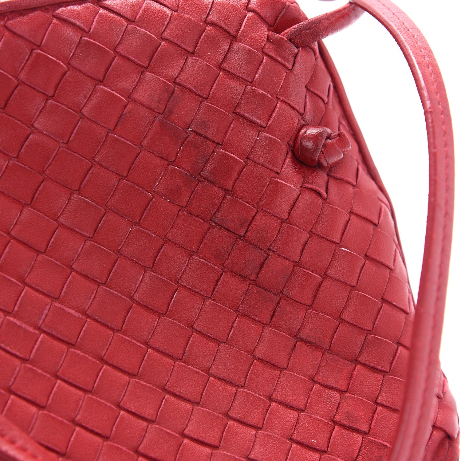 Bottega Veneta Nappa Intrecciato Nodini Crossbody Messenger Red 12 of 12