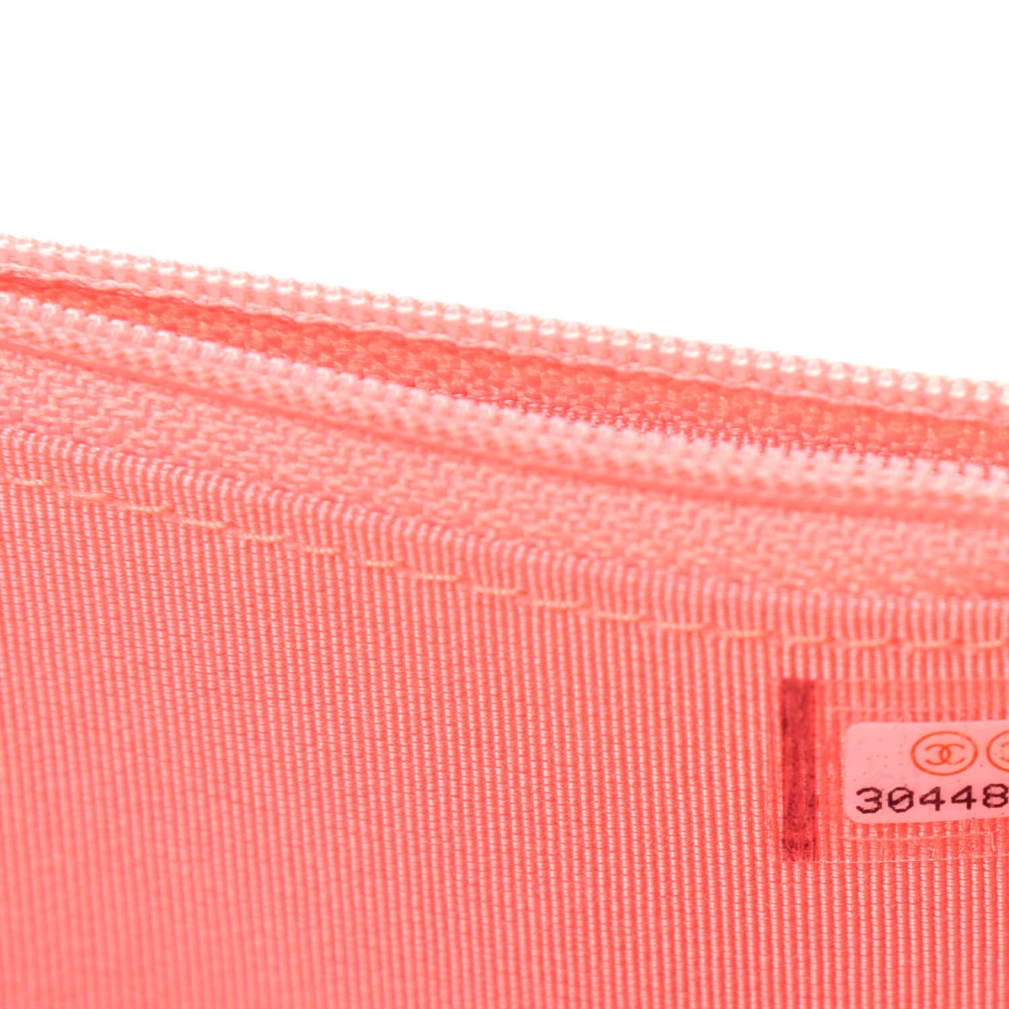 Caviar Quilted Mini Wallet On Chain WOC Coral