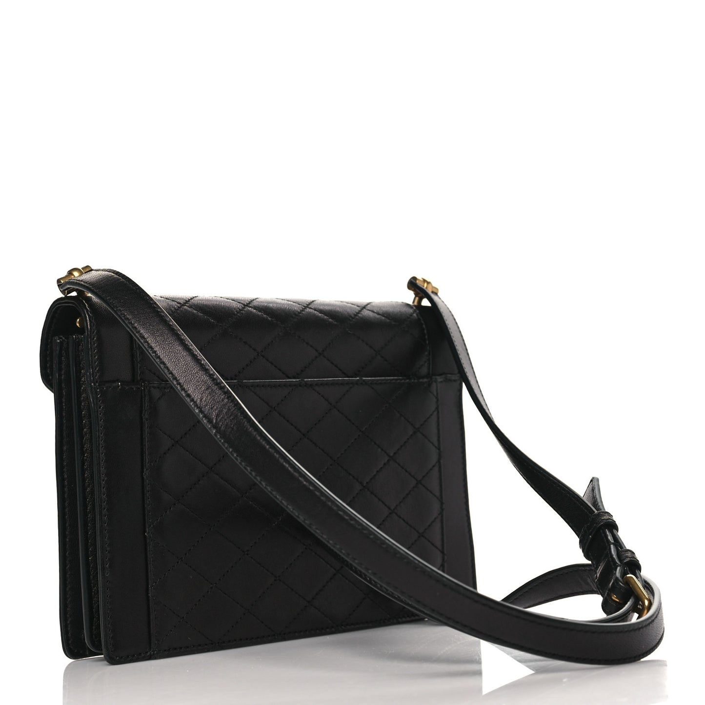 Lambskin Quilted Mini Gaby Satchel Black