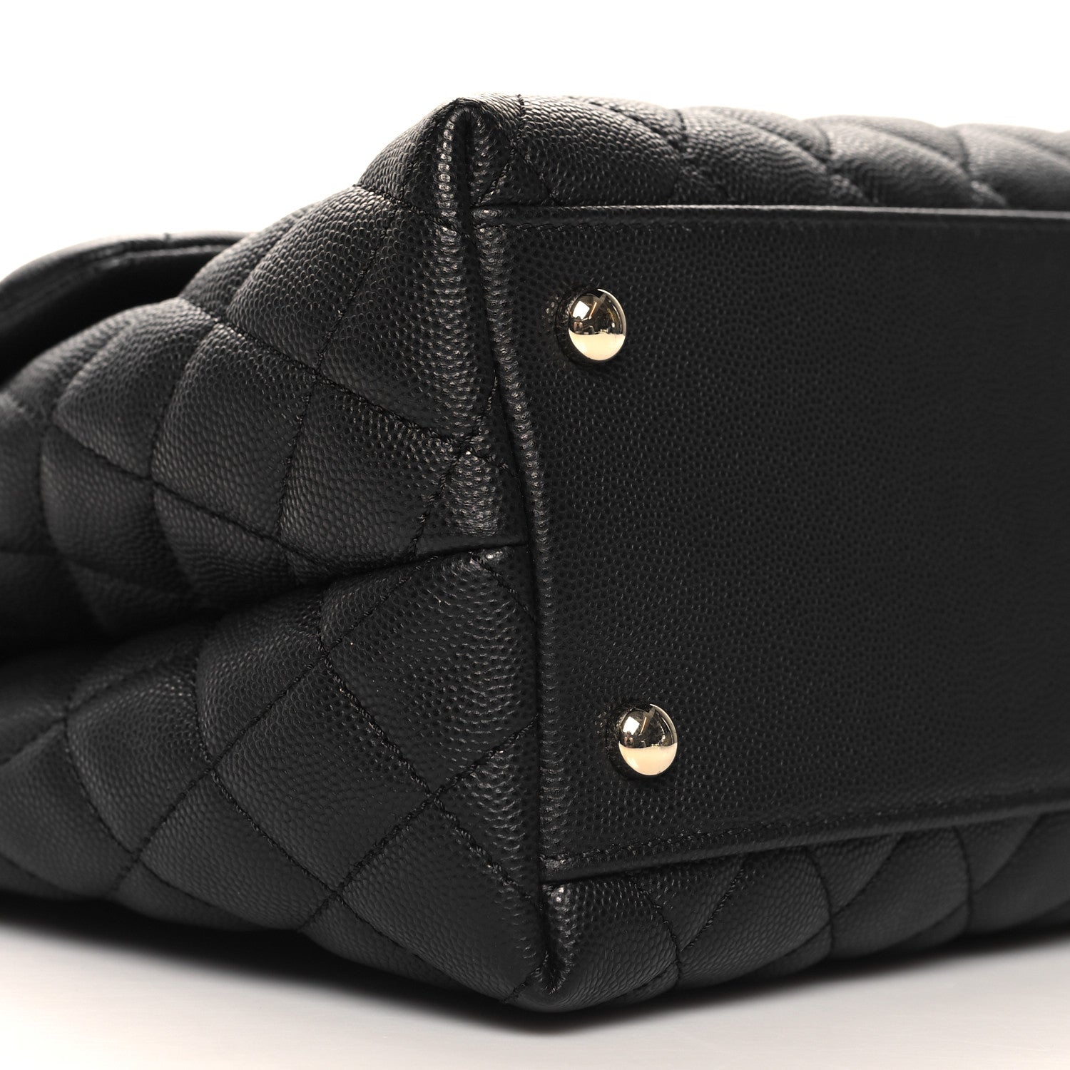 Chanel Caviar Quilted Medium Coco Handle Flap Black 9 of 10