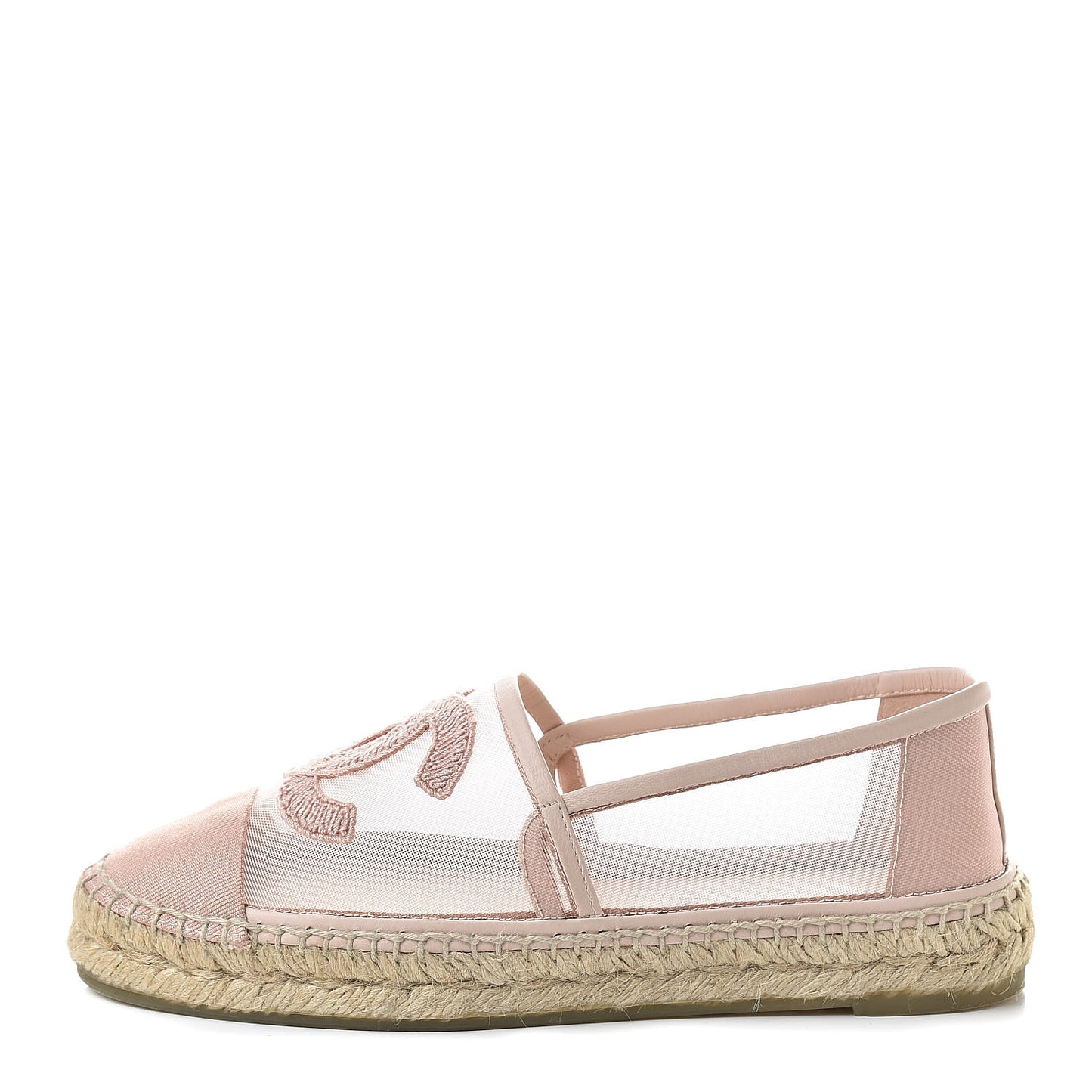 Mesh Grosgrain CC Espadrilles 36 Pink