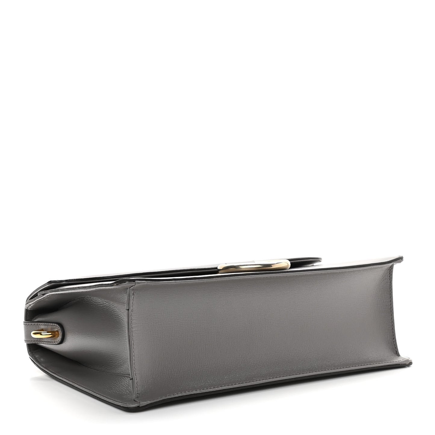 Textured Calfskin Medium Torchon GG Ring Shoulder Bag Grey