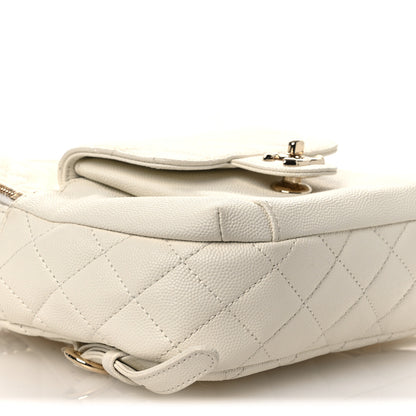 Chanel Caviar Quilted Small CC Day Backpack White 9 of 14