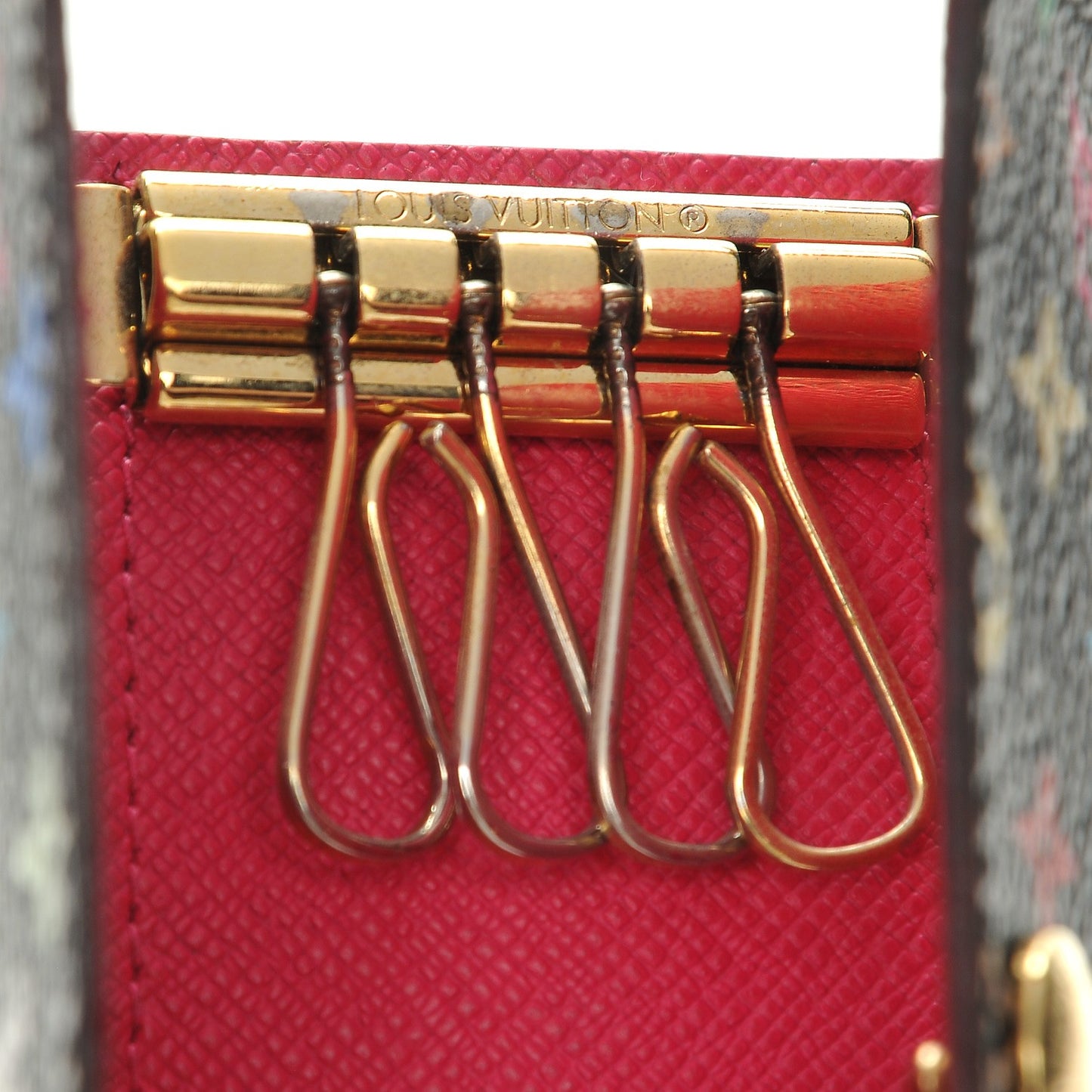 Monogram Multicolor Multicles 4 Key Holder Black Grenade