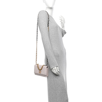 Chanel Lambskin Quilted Chanel 19 Wallet On Chain WOC Light Pink 2 of 12