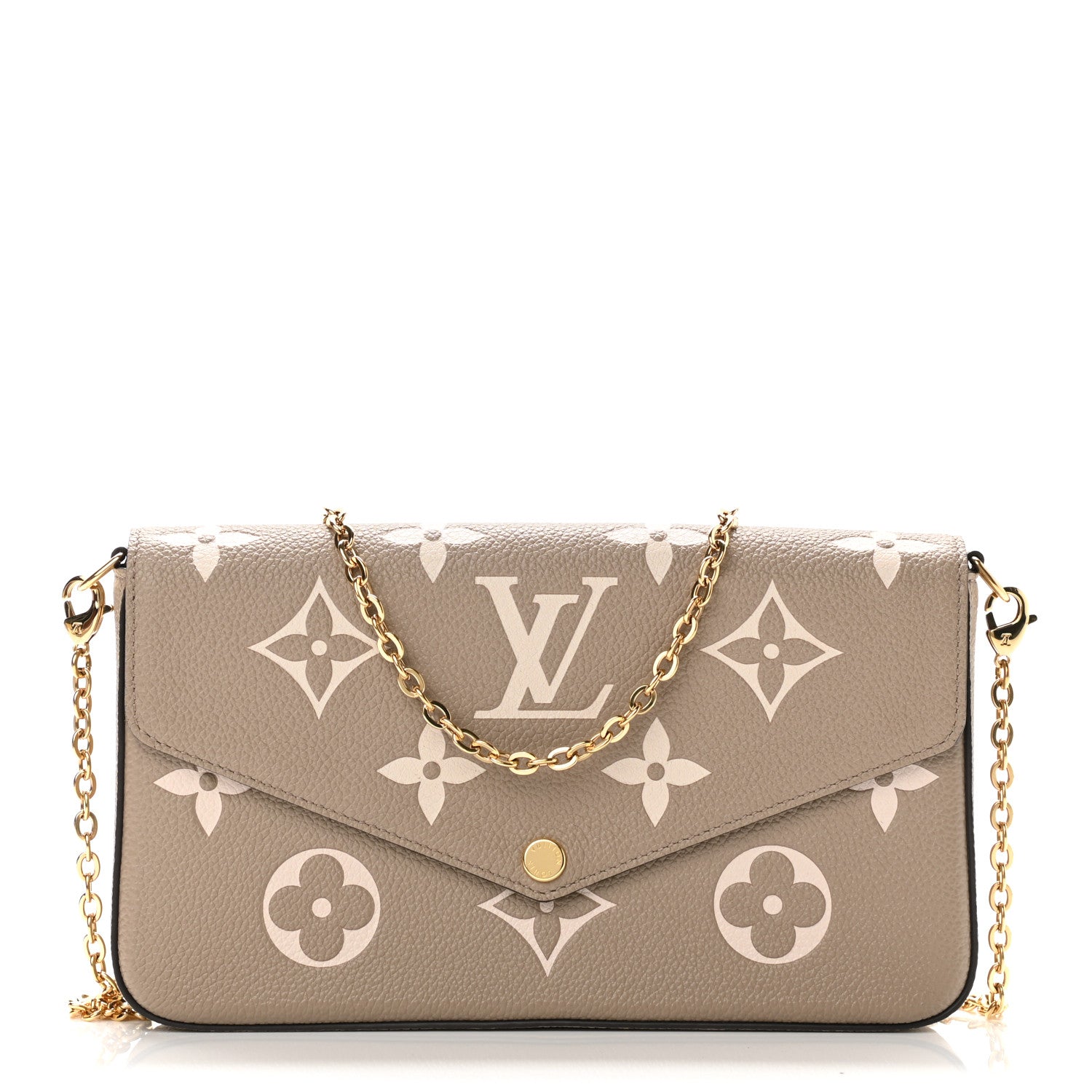 Louis Vuitton Empreinte Monogram Giant Felicie Pochette Tourterelle Creme 2 of 10