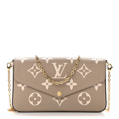 Louis Vuitton Empreinte Monogram Giant Felicie Pochette Tourterelle Creme 2 of 10