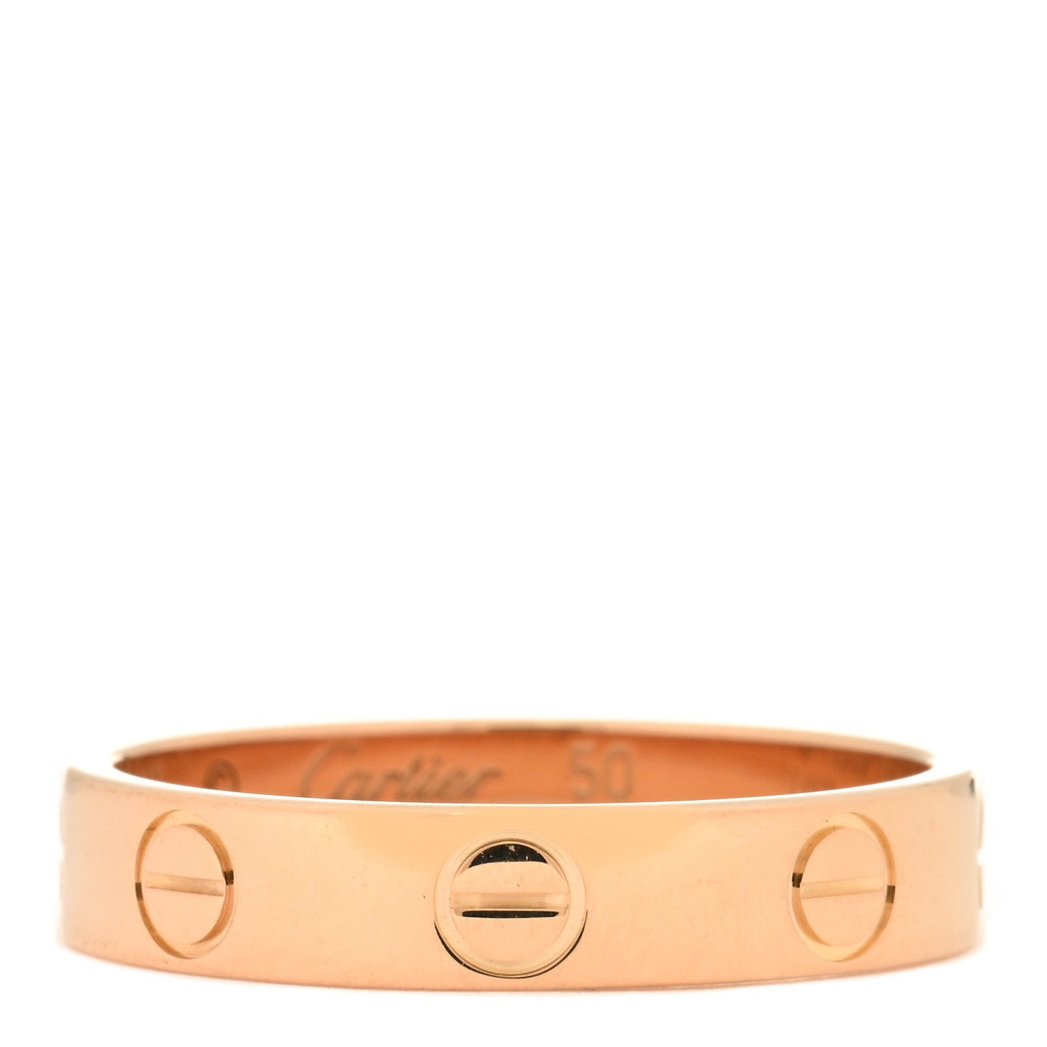Cartier 18K Pink Gold 3.5mm LOVE Wedding Band Ring 50 5.25 1 of 4