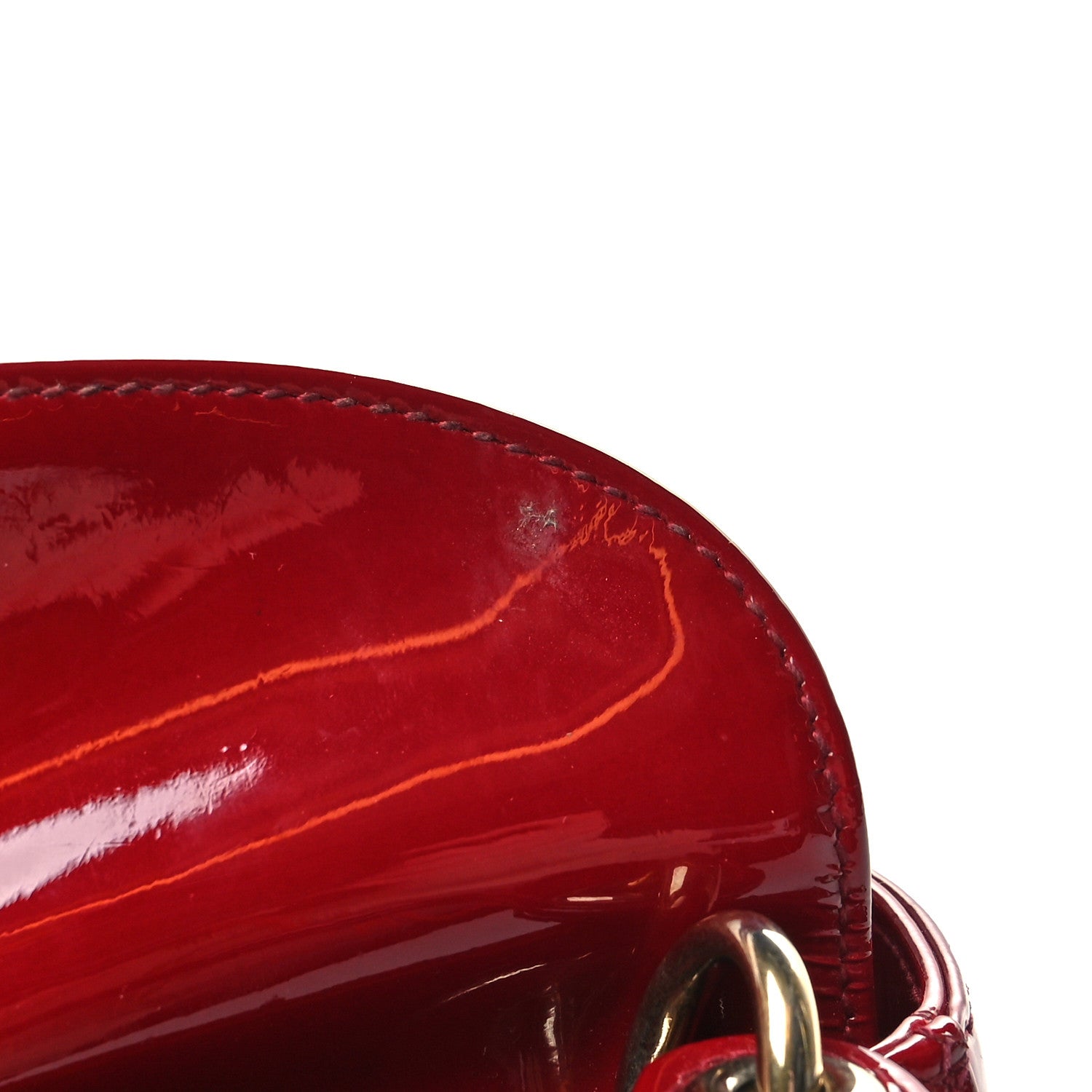 Christian Dior Patent Cannage Mini Lady Dior Red 11 of 11