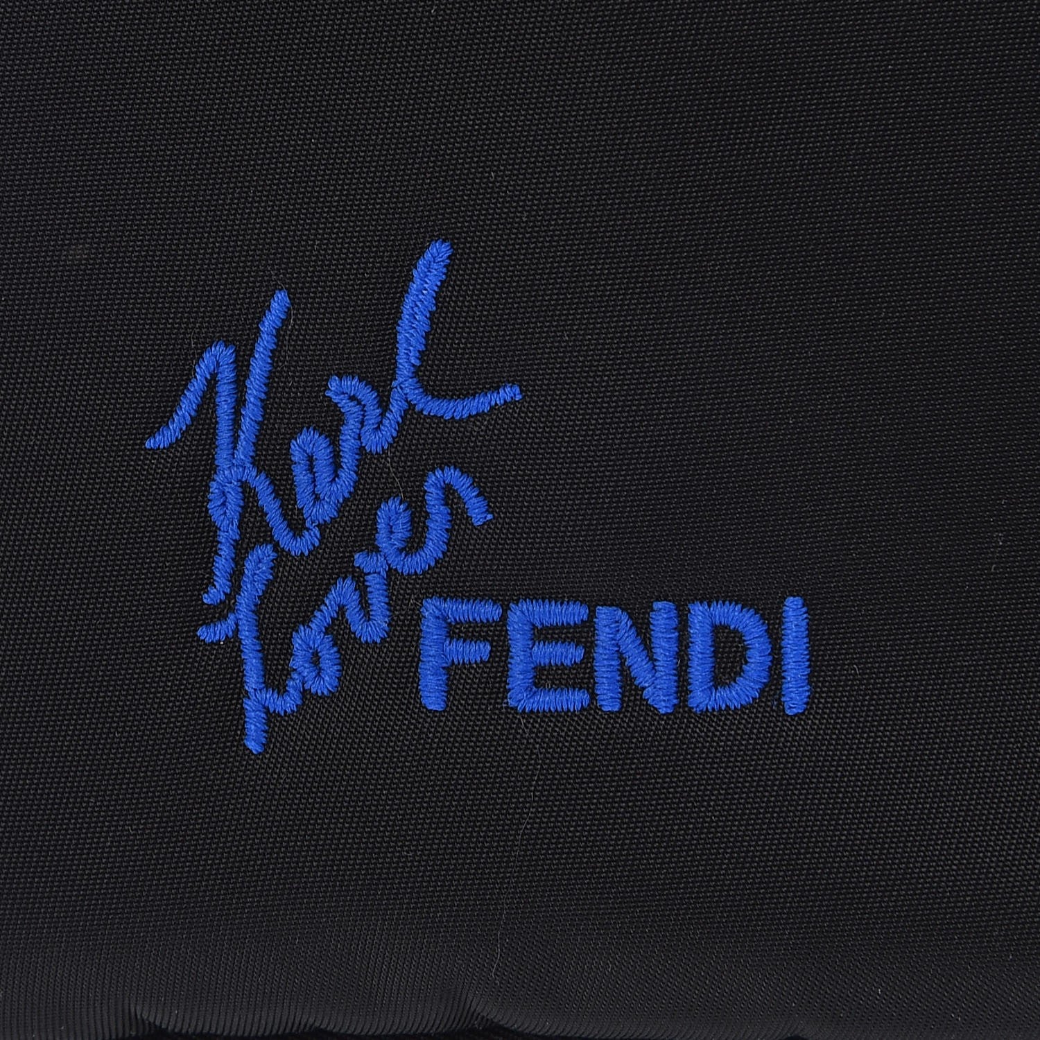Fendi Nylon Vitello Century Mink Fox Goat Fur Studded Karlito Backpack Black Multicolor 10 of 10