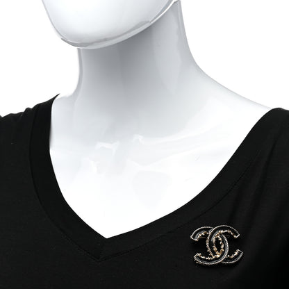 Chanel Enamel CC Baroque Brooch Black Gold 2 of 5