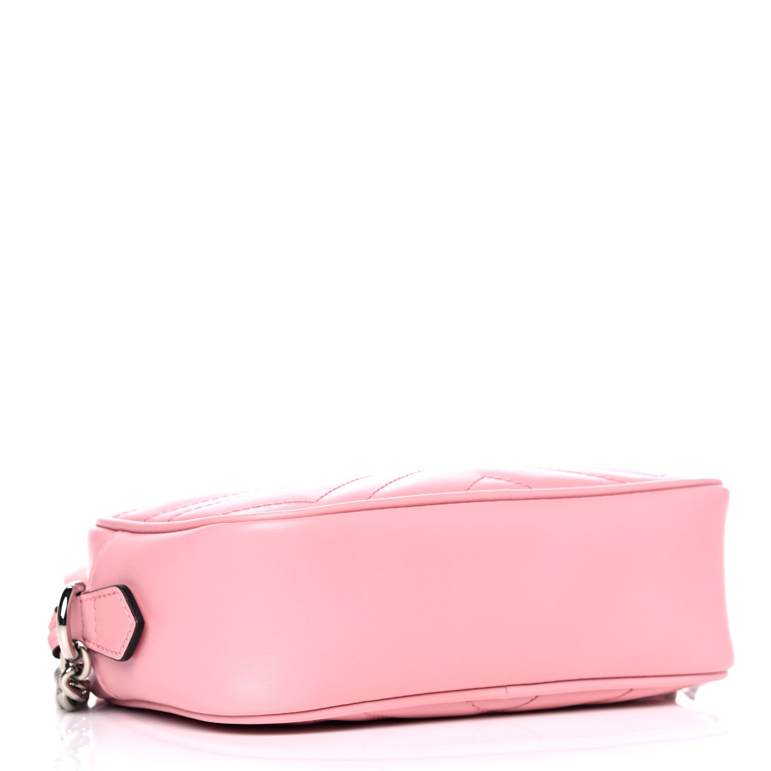 Gucci Calfskin Matelasse Mini GG Marmont Chain Shoulder Bag Wild Rose 4 of 8