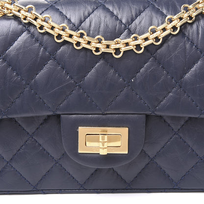 Chanel Aged Calfskin Quilted 2.55 Reissue Mini Flap Navy 9 of 9