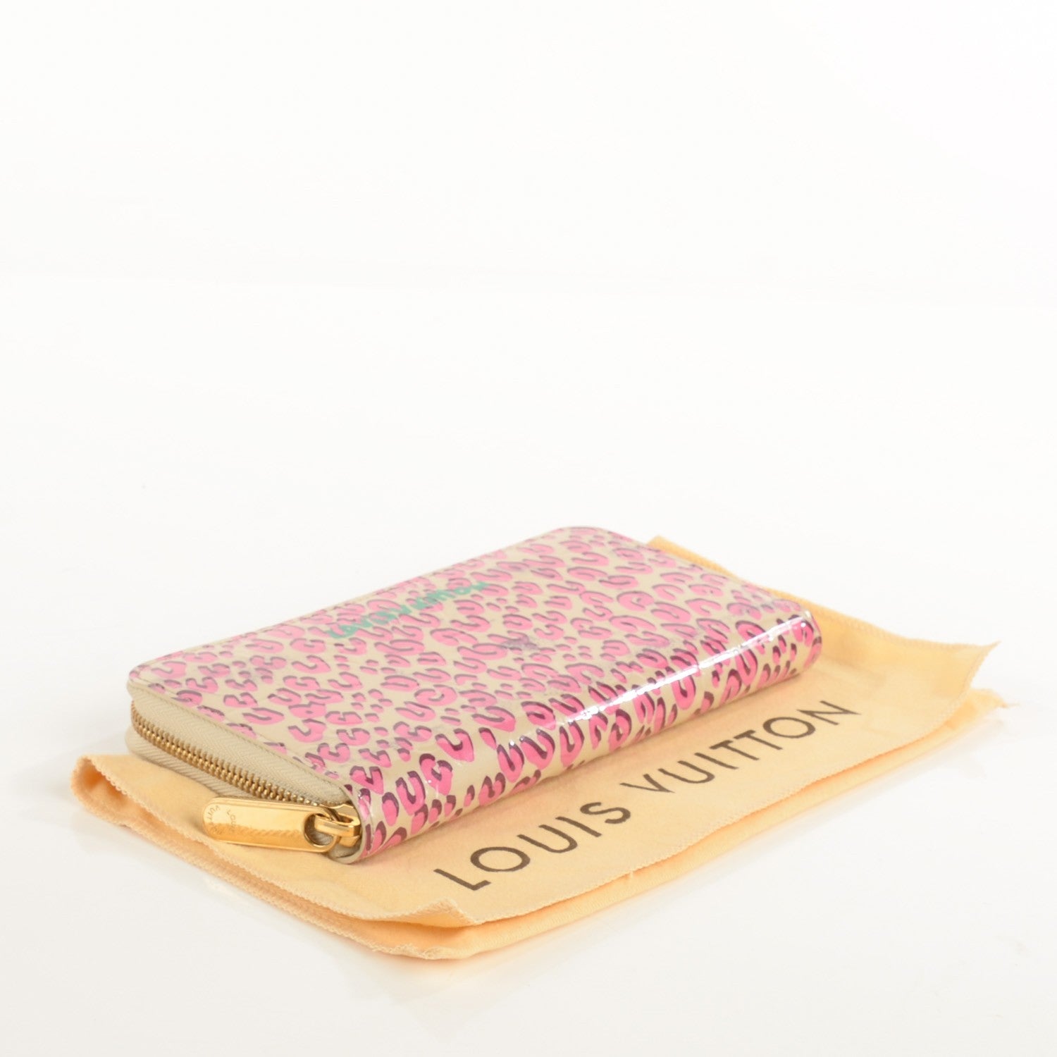 Louis Vuitton Vernis Leopard Zippy Wallet Blanc Corail 4 of 8