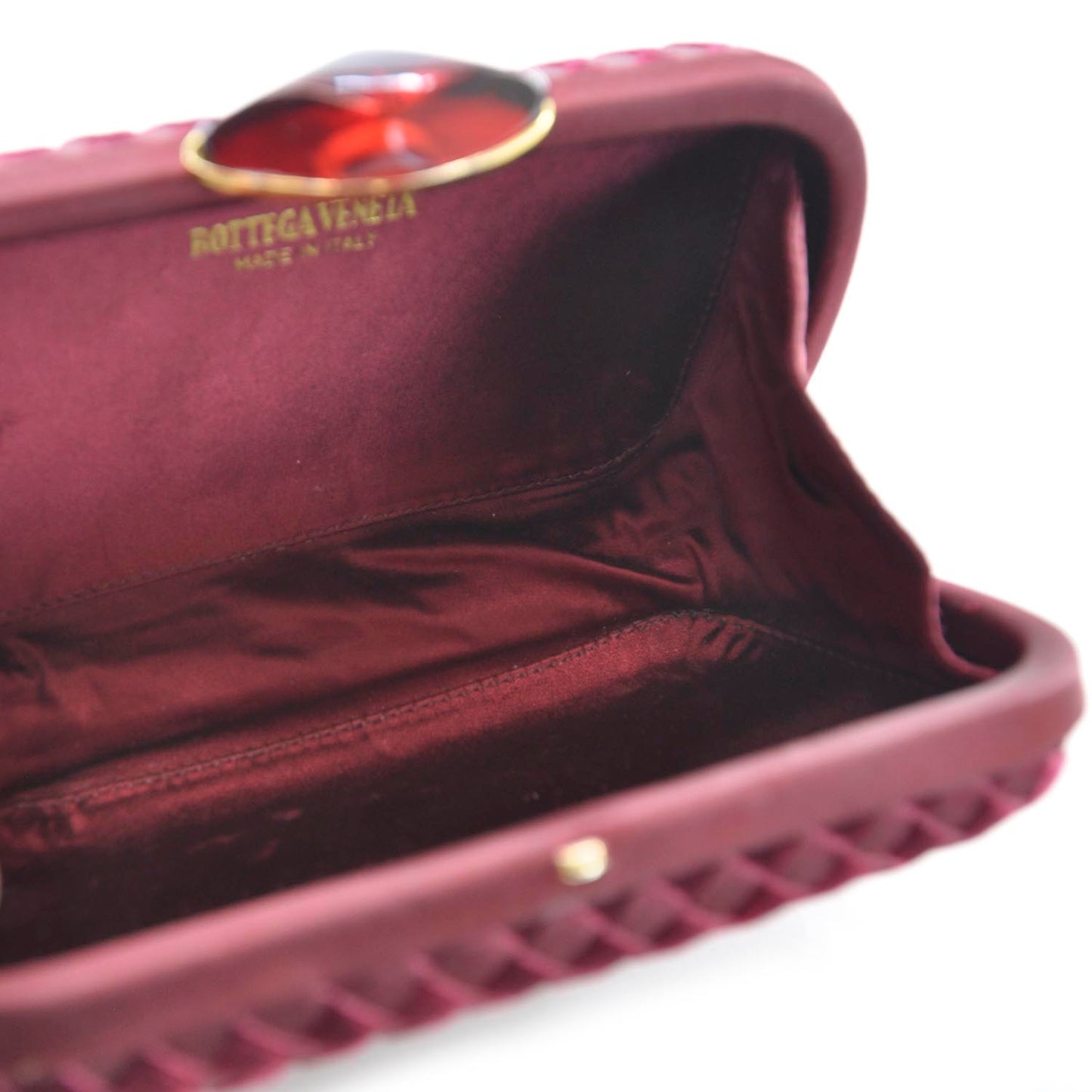 Satin Velvet Woven Evening Clutch
