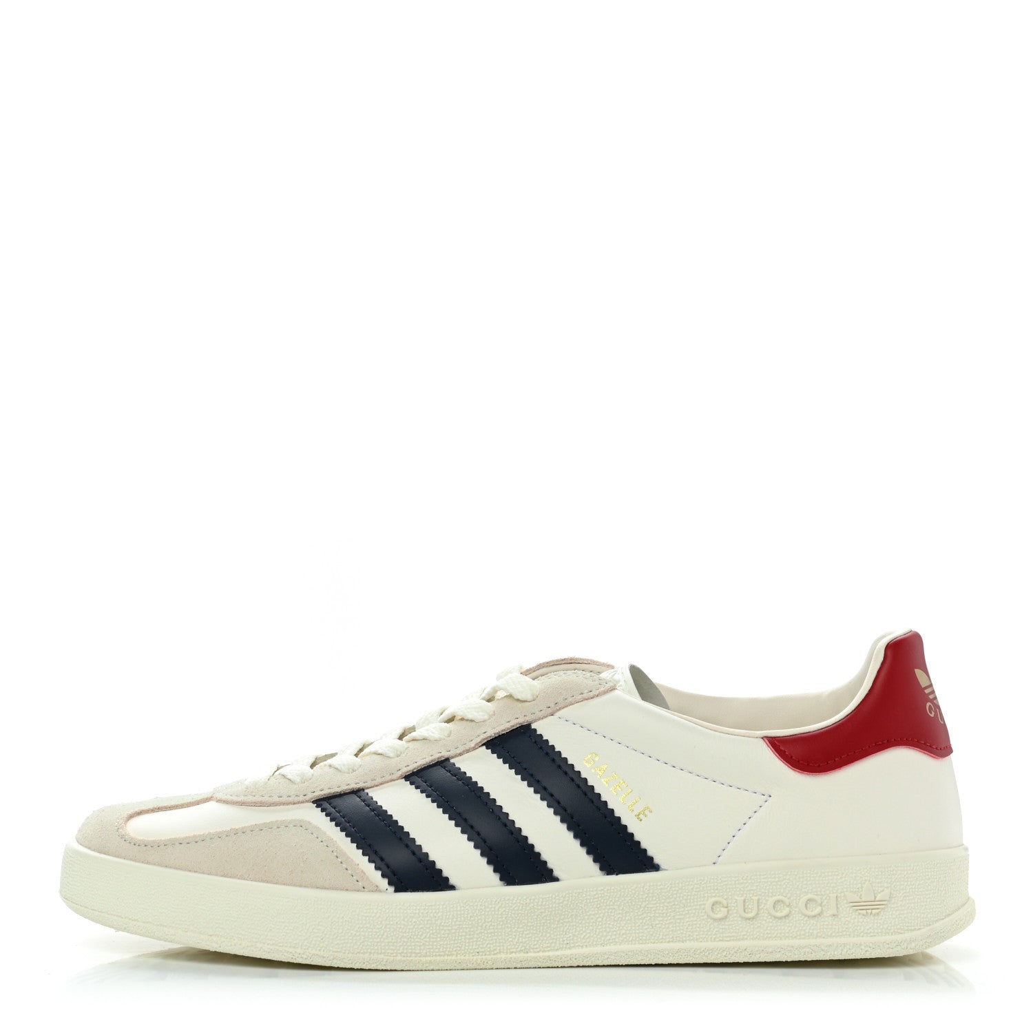 Gucci X ADIDAS Suede Madeira Demetra Womens Gazelle Sneakers 7.5 Mystic White Off White Black Agate 1 of 9