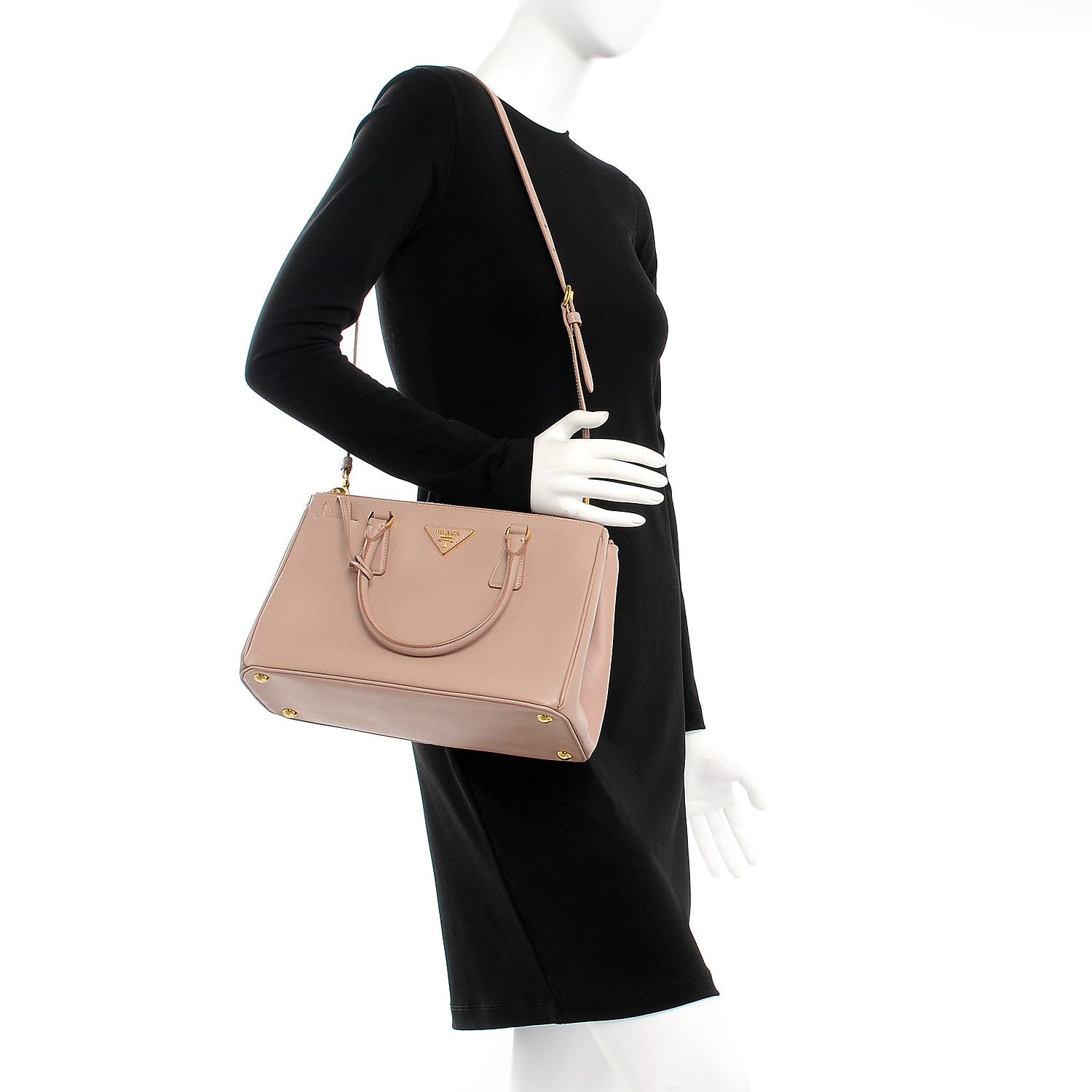 Prada Saffiano Small Galleria Double Zip Tote Cammeo 2 of 9