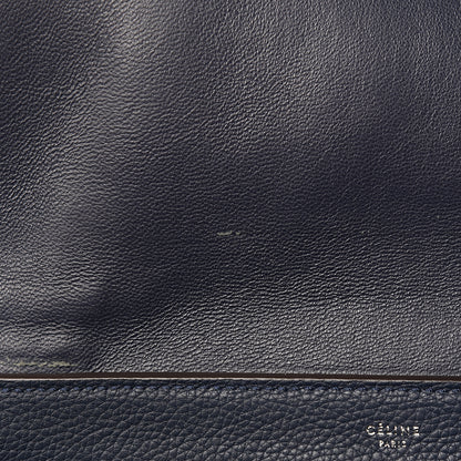 Celine Drummed Calfskin Suede Medium Trapeze Navy 7 of 9