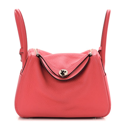 Hermes Taurillon Clemence Lindy 26 Rouge Pivoine 1 of 10