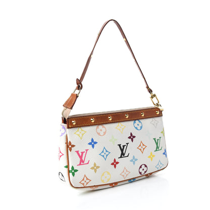 Louis Vuitton Monogram Multicolor Pochette Accessories White 3 of 13