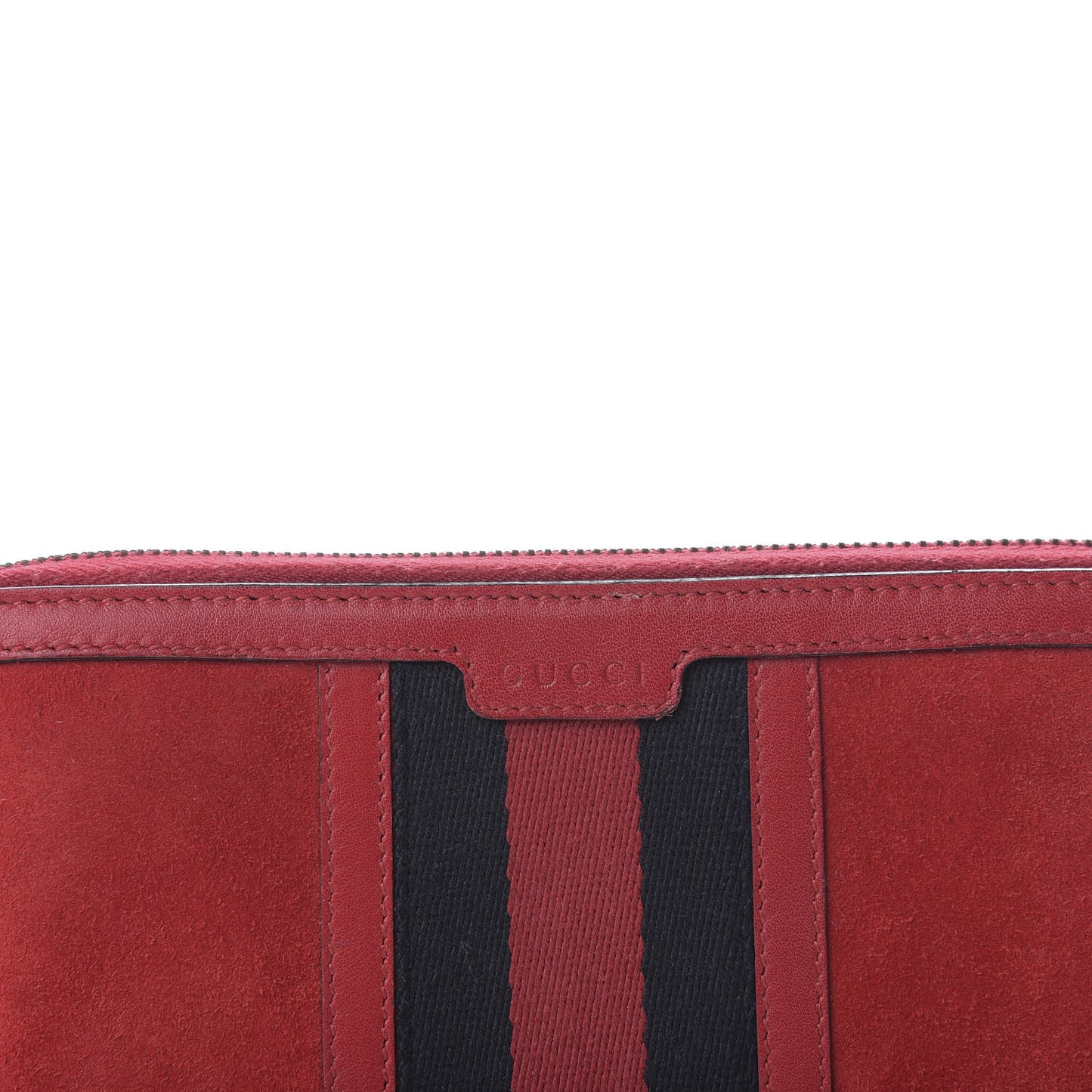Suede Web Rania Zip Around Wallet Hibiscus Red