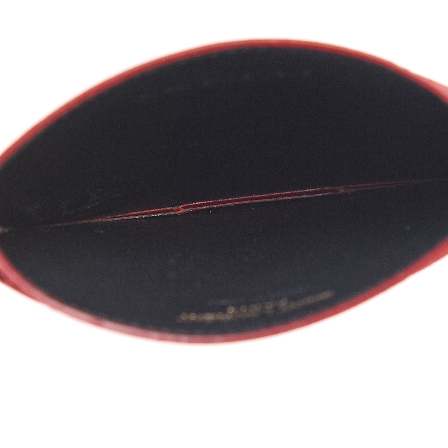 Saint Laurent Grain De Poudre Matelasse Chevron Monogram Credit Card Case New Red 6 of 9