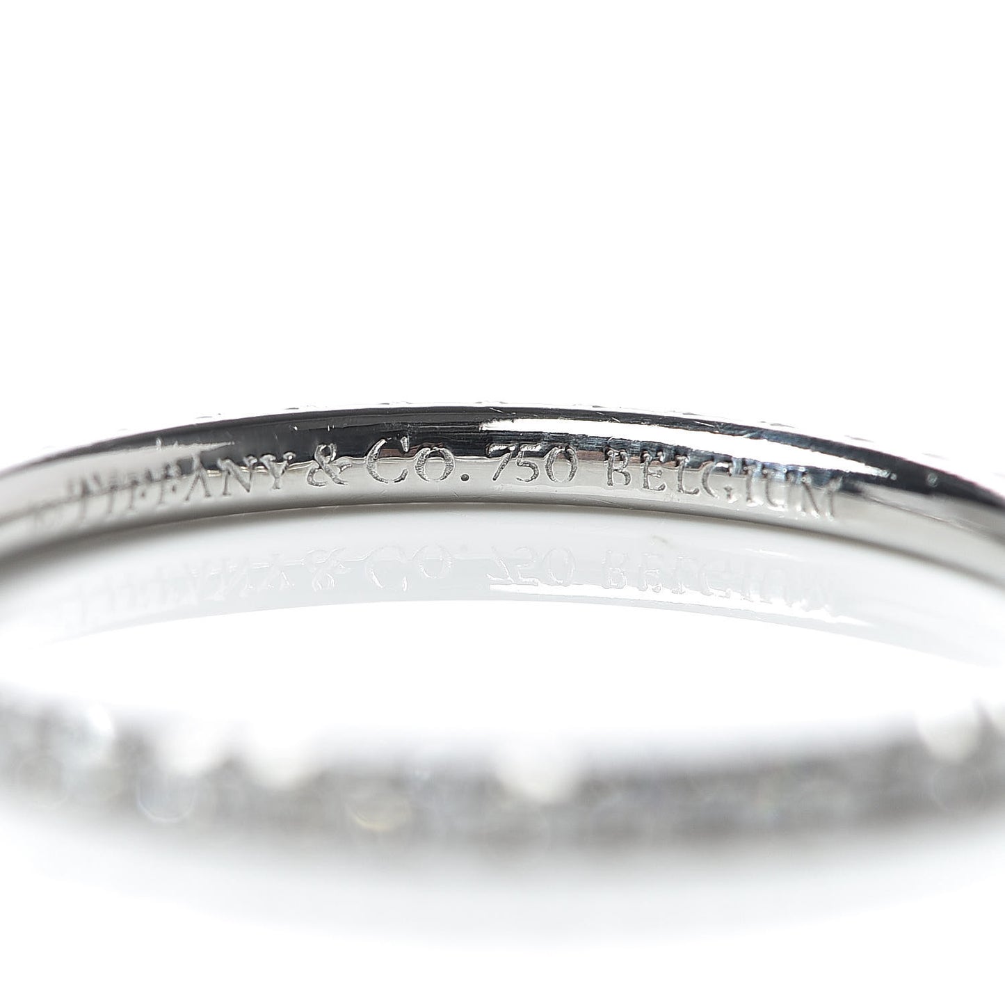 18K White Gold Diamond Metro Ring 52 6
