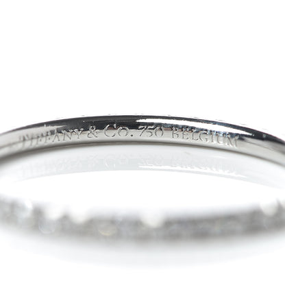 Tiffany 18K White Gold Diamond Metro Ring 52 6 5 of 5
