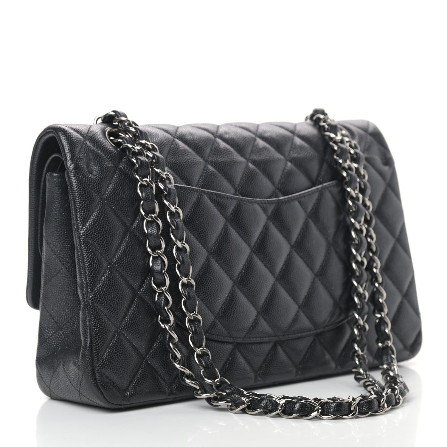 Chanel Iridescent Caviar Quilted Medium Double Flap Black 3 of 13