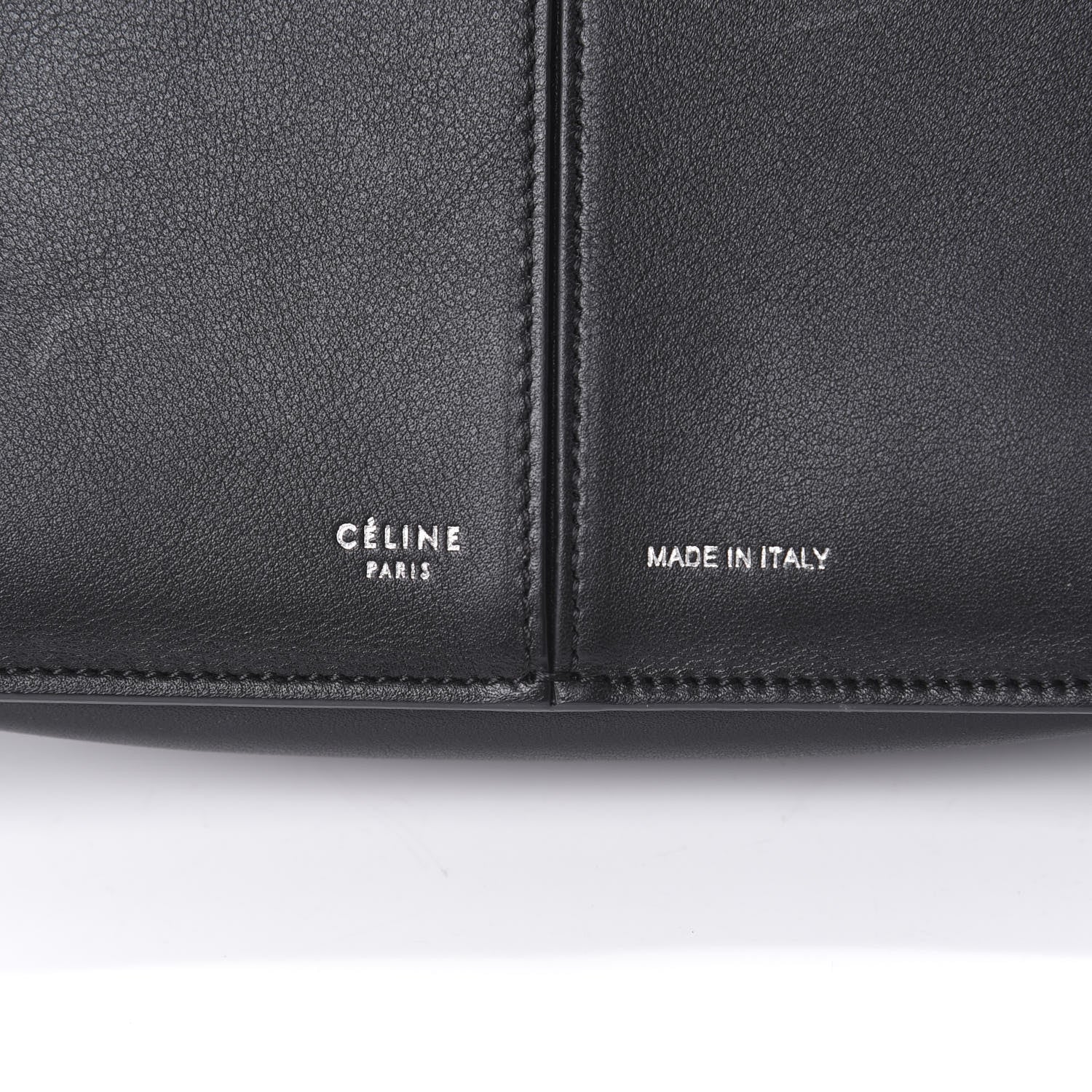 Celine Supple Natural Calfskin Tri-Fold Clutch Black 6 of 14