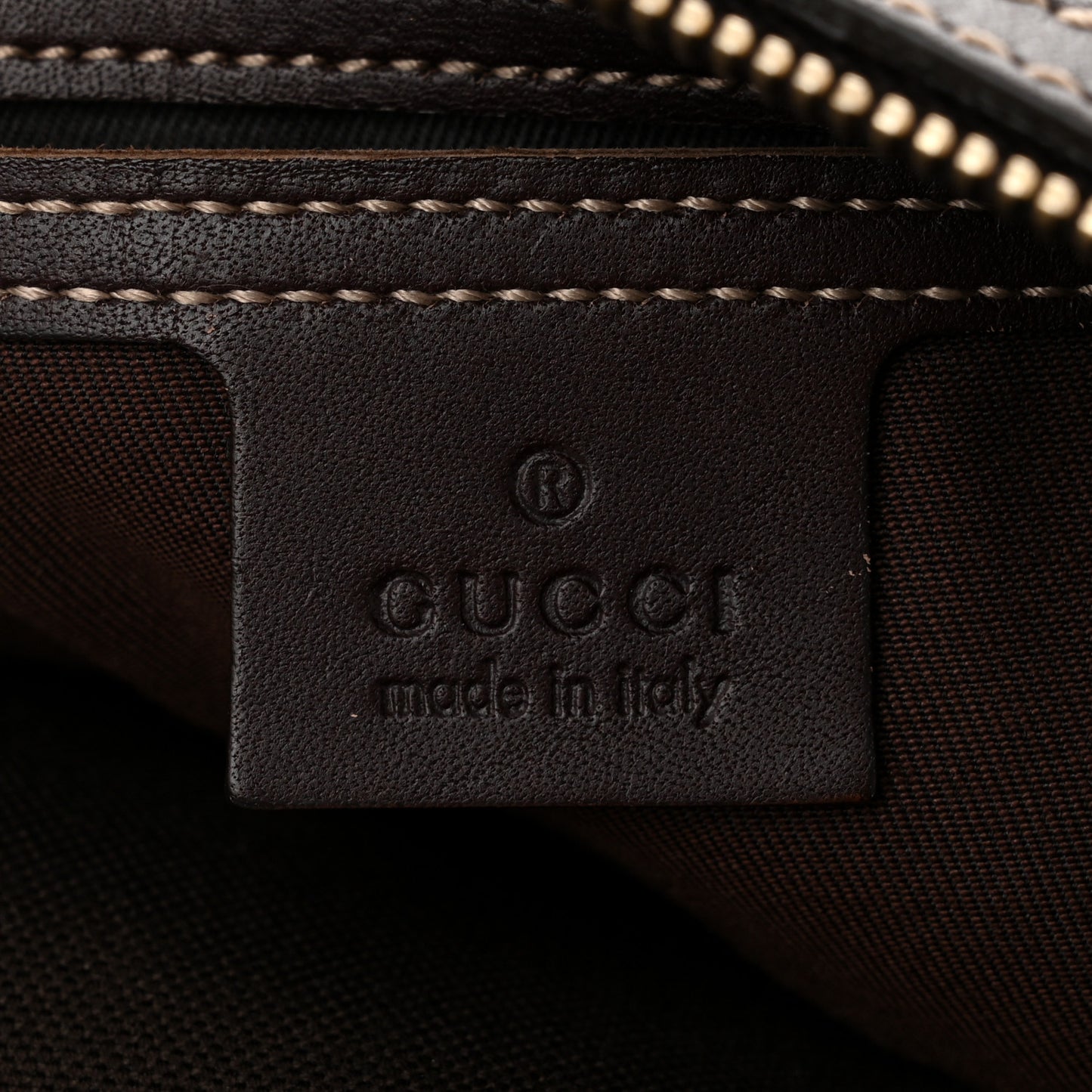 GG Supreme Monogram Belt Bag Dark Brown