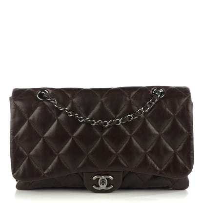 Chanel Lambskin Quilted Large 3 Flap Brown 1 of 8