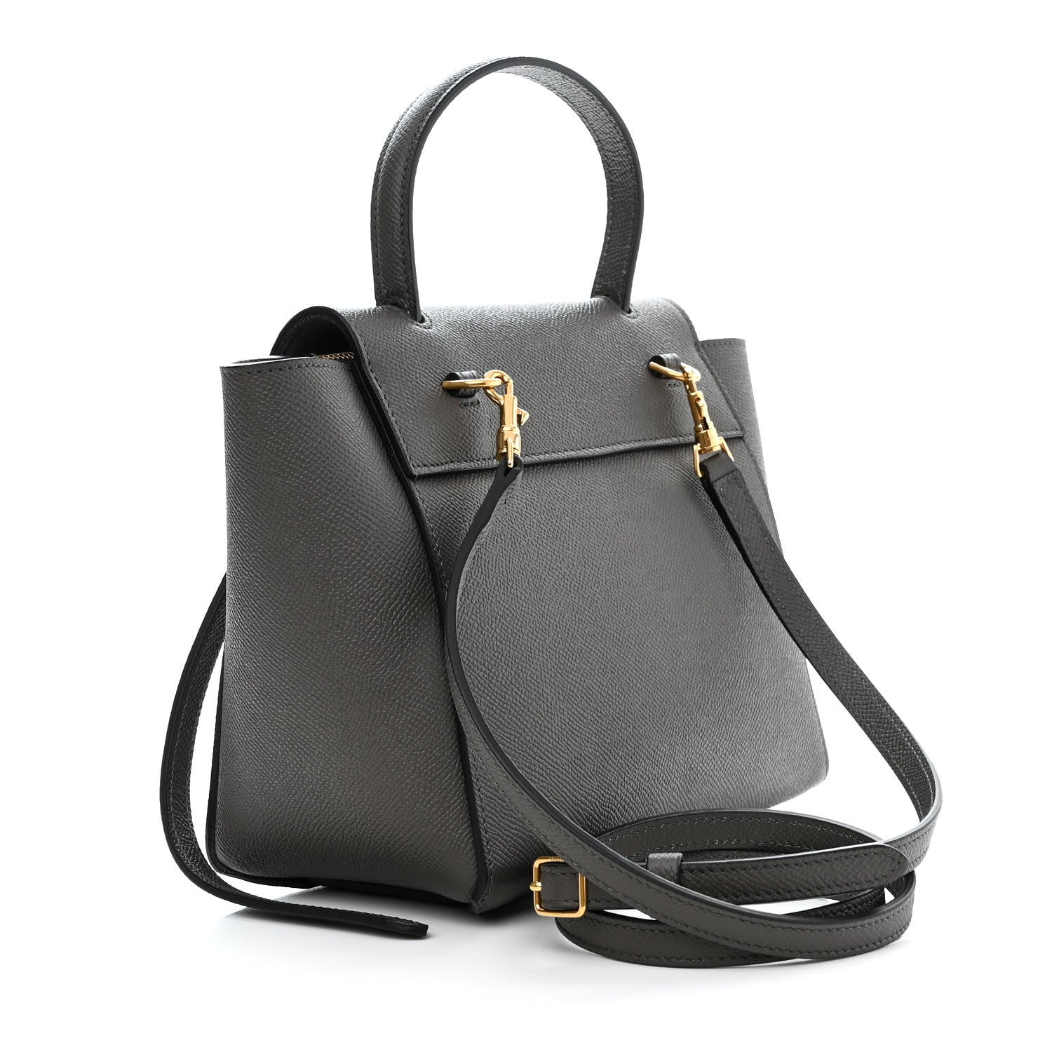 Celine Grained Calfskin Nano Belt Bag Grey 3 of 11
