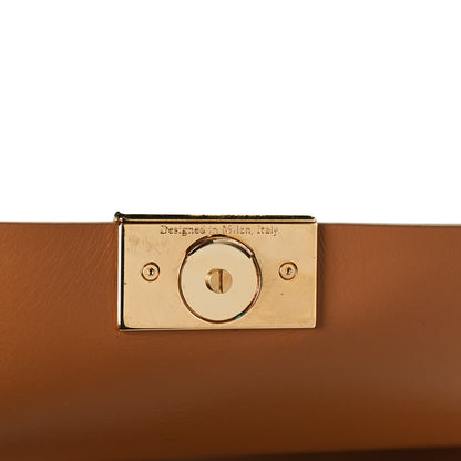 Off-White Calfskin Large Binder Clip Soft Shoulder Bag Brown 7 of 13