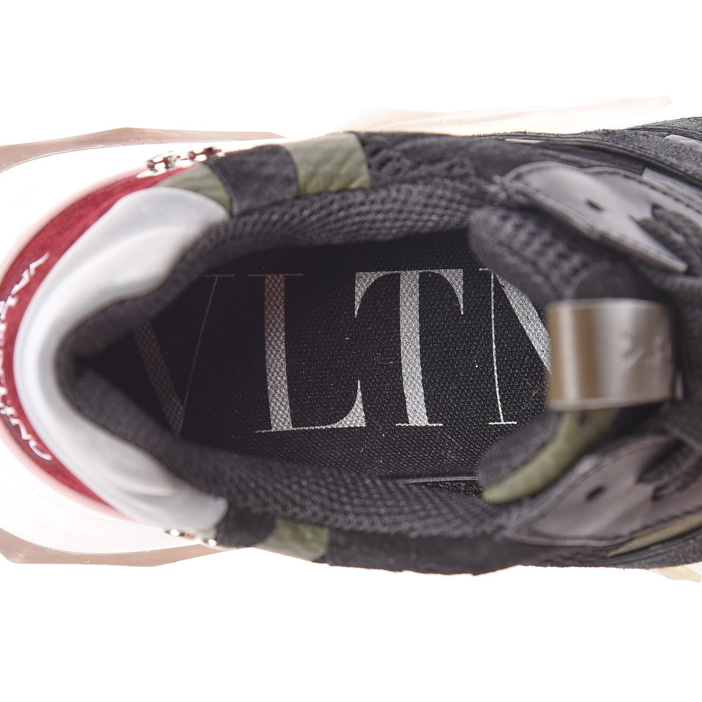 Calfskin Suede Camouflage Bounce Sneakers 37 Multicolor