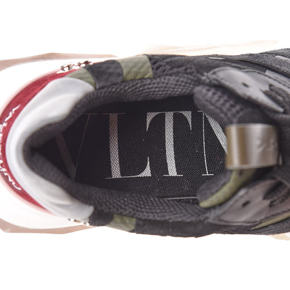 Valentino Garavani Calfskin Suede Camouflage Bounce Sneakers 37 Multicolor 9 of 19