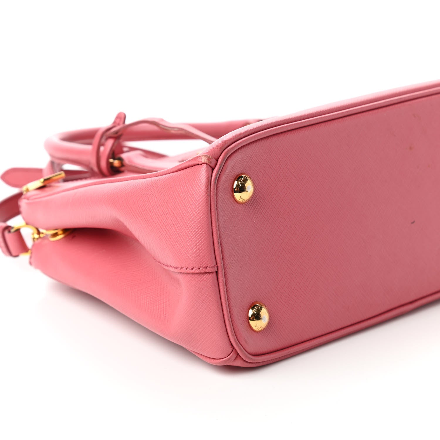 Prada Saffiano Mini Galleria Double Zip Tote Peonia 6 of 10