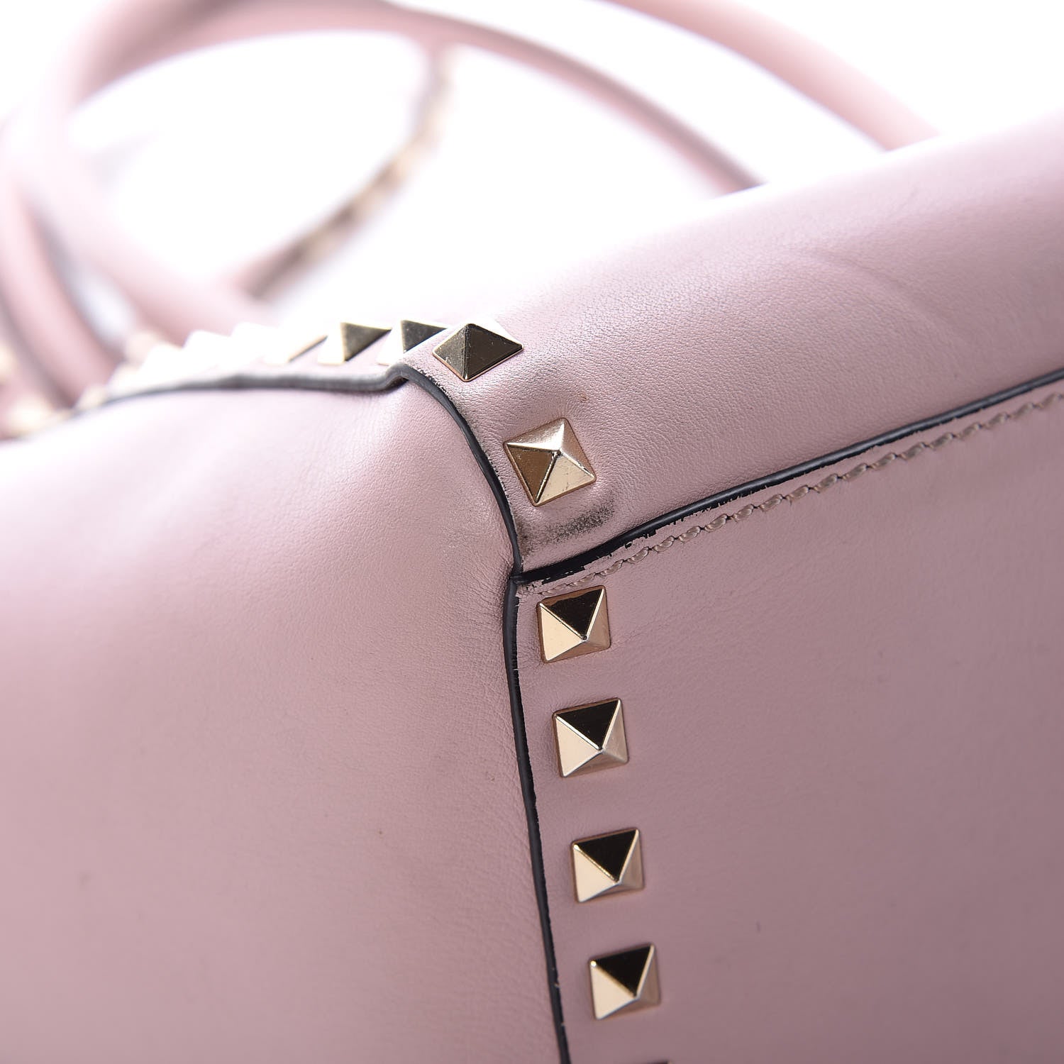 Valentino Garavani Vitello Small Rockstud Double Handle Tote Water Rose 12 of 17