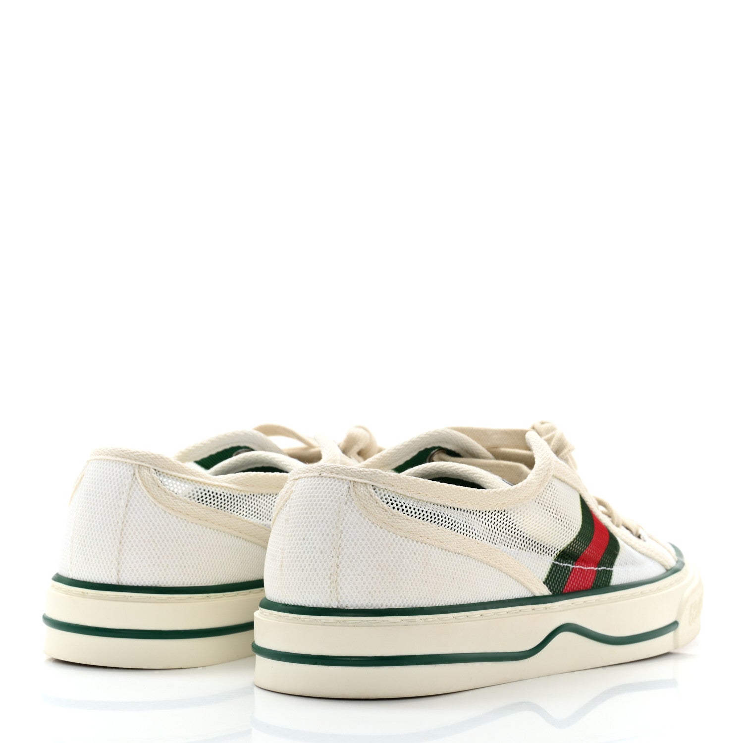 Gucci Mesh Web Womens 1977 Tennis Sneakers 36 Great White Mystic White 4 of 10