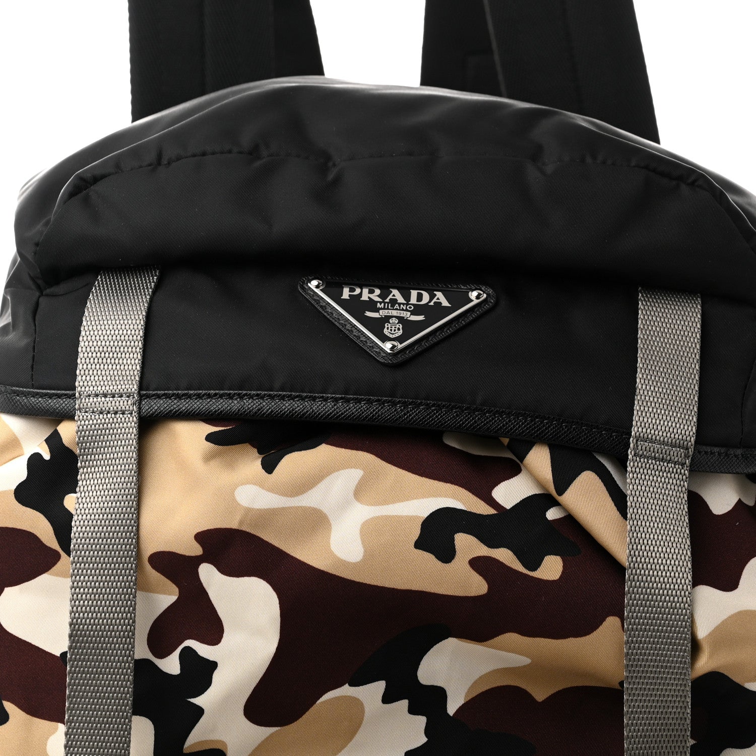 Prada Tessuto Nylon Camouflage Print Multipocket Backpack Sabbia Caramel 8 of 10