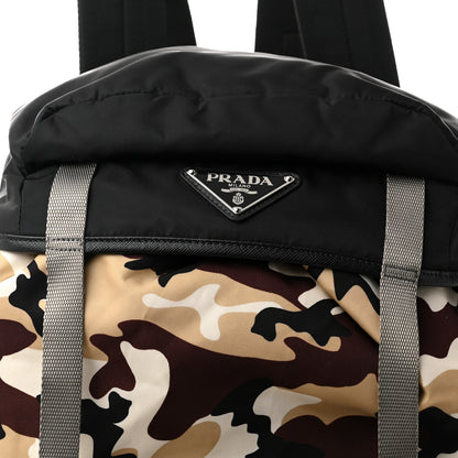 Prada Tessuto Nylon Camouflage Print Multipocket Backpack Sabbia Caramel 8 of 10