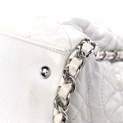 Chanel Glazed Calfskin Quilted Large Chain Me Hobo Dark White 11 of 21