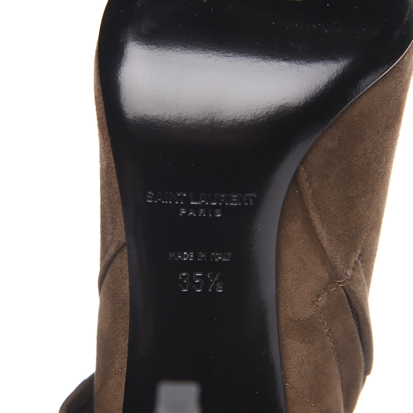 Suede Paris Fringe Ankle Boots 35.5 Brown