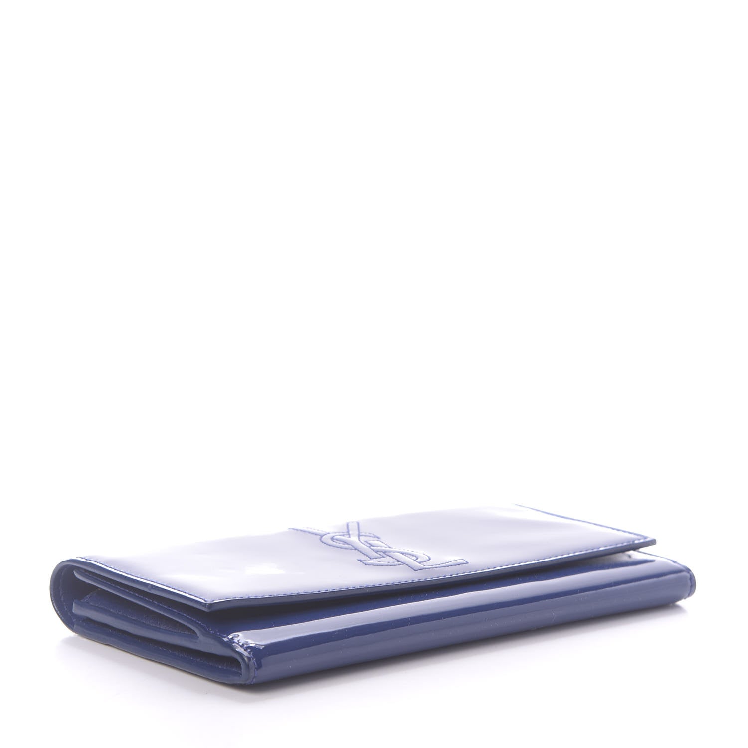 Saint Laurent Patent Belle De Jour Flap Wallet Blue 4 of 11