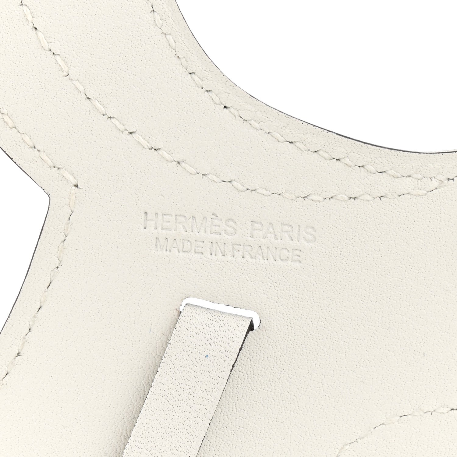 Hermes Swift Paddock Selle Horse Saddle Bag Charm Bleu Atoll White 3 of 4