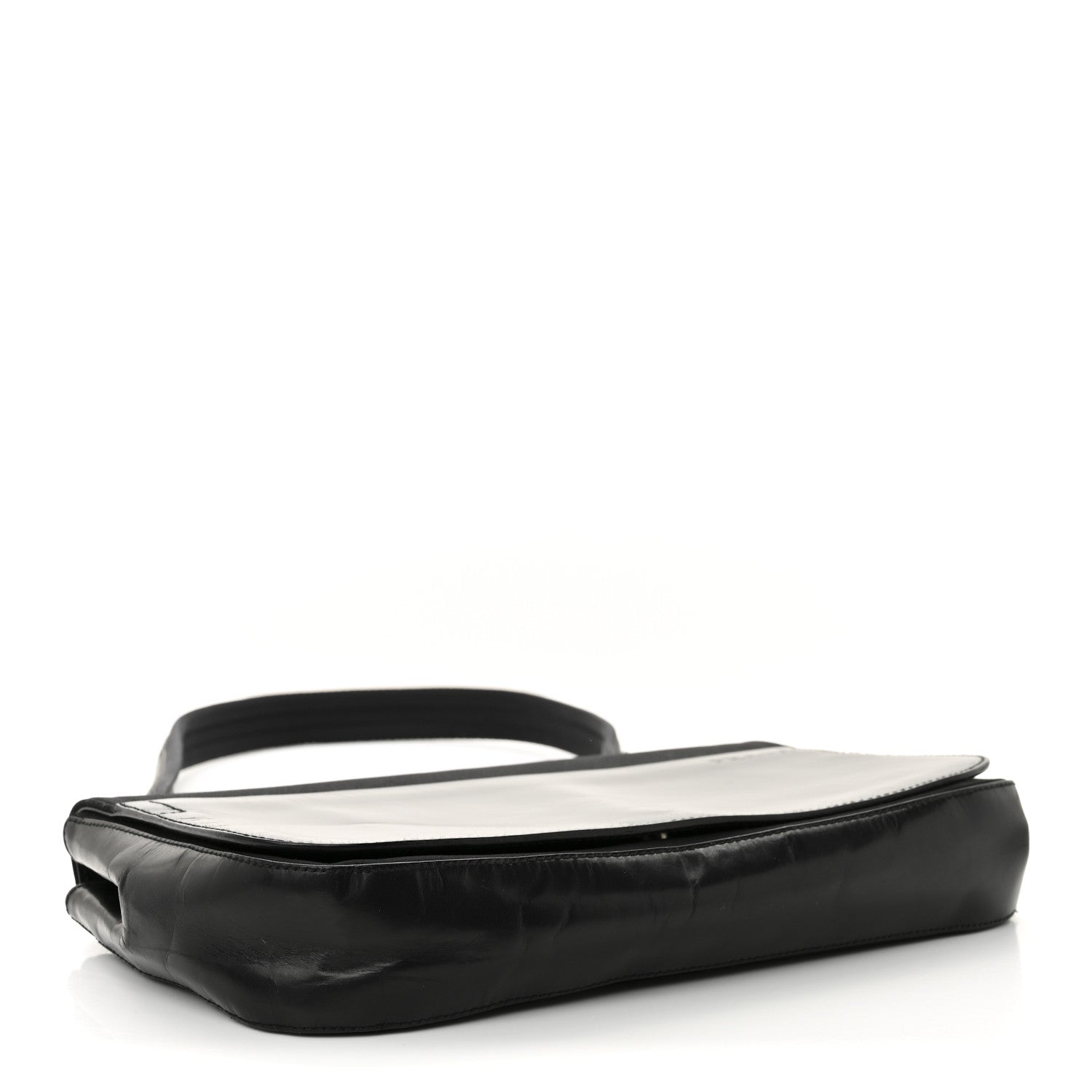 Prada Canvas Soft Calfskin Super Basic 100 Shoulder Bag Black 4 of 14