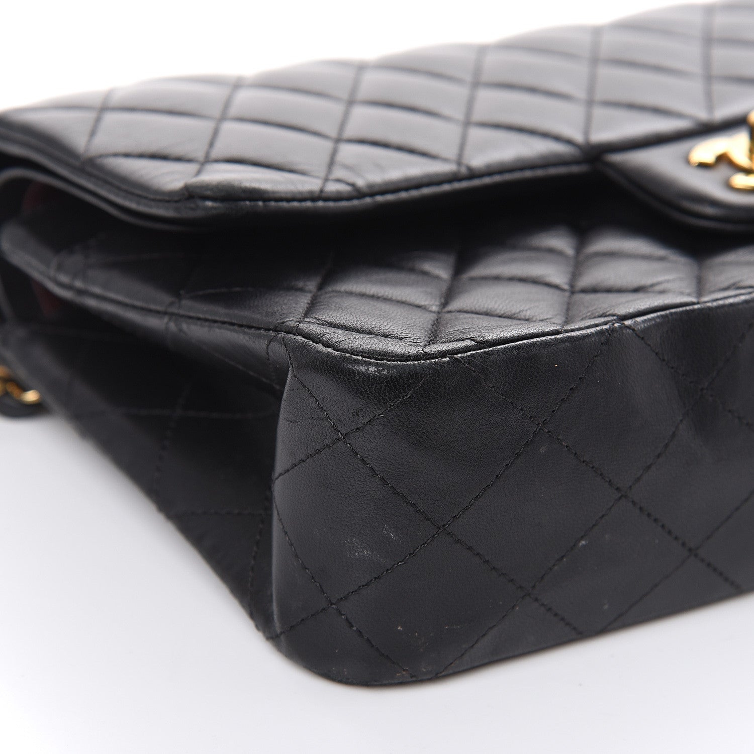 Chanel Lambskin Quilted Medium Double Flap Black 8 of 19