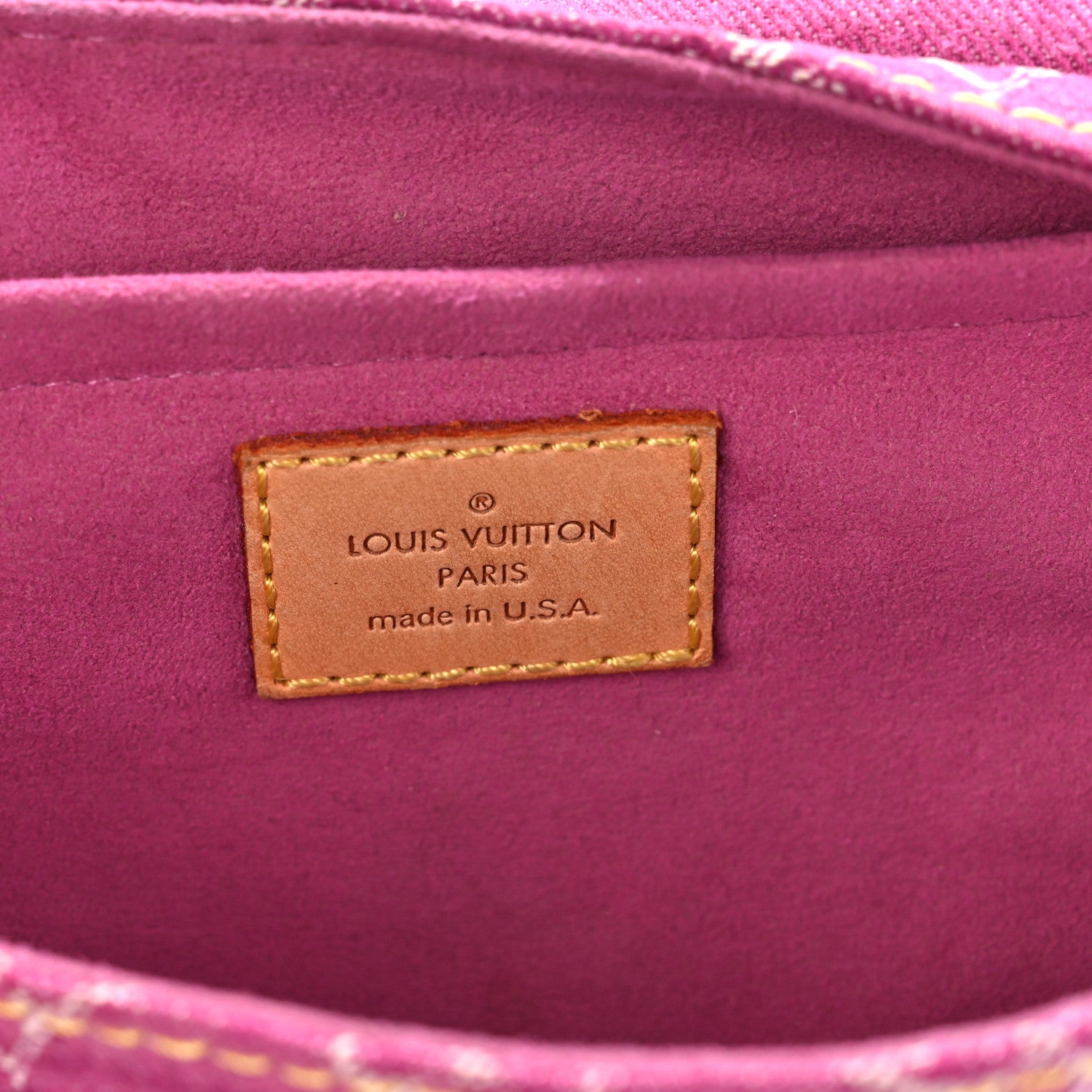 Louis Vuitton Monogram Denim Mini Pleaty Fuchsia 6 of 8